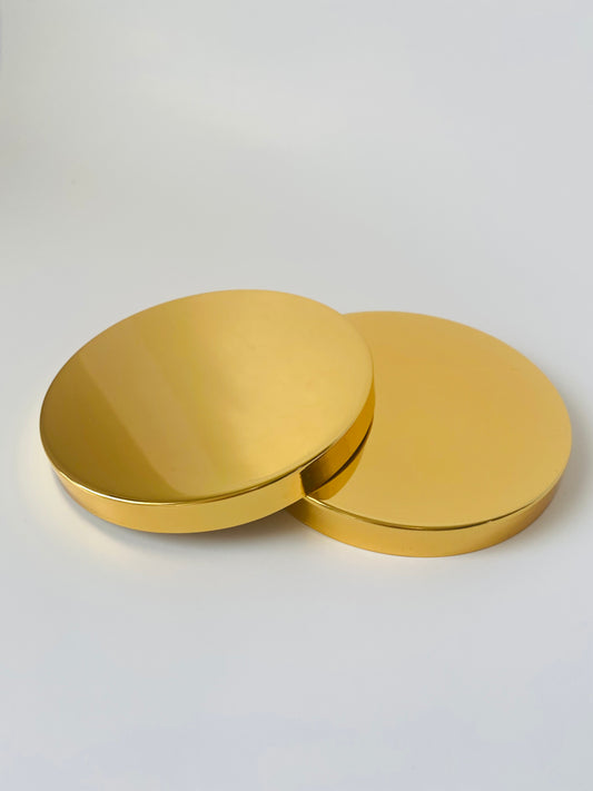 Gold metal lid